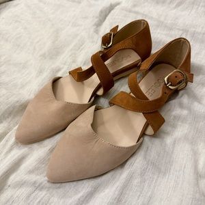Roolee Bridgton Pointed Toe Cross-strap Flats